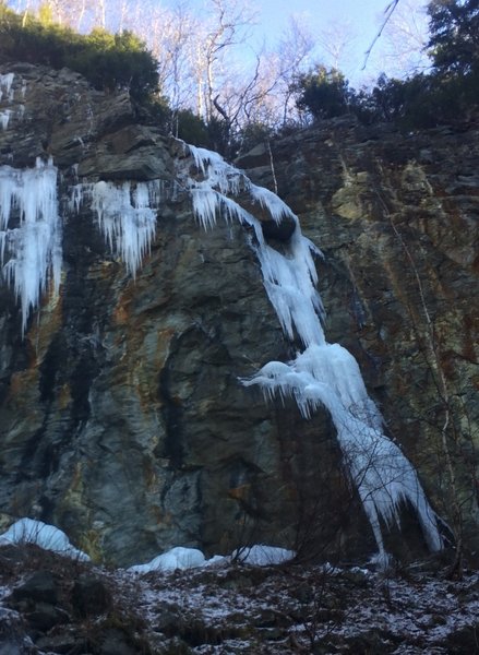 The route formed in different shape, without the icicles on the roof.