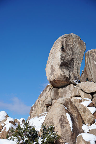 Chris leading Headstone Rock despite a foot of snow on the ground - 12/27/19