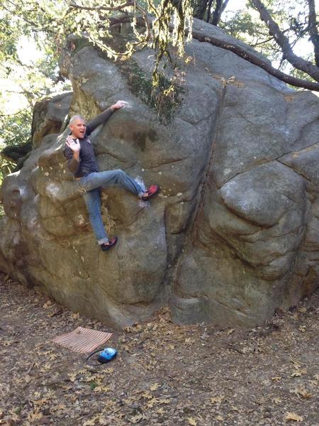 Mike A. bouldering at the Magoos area.