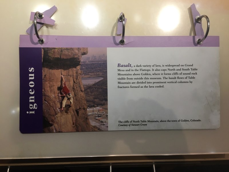 A featured route in the American Mountaineering museum.