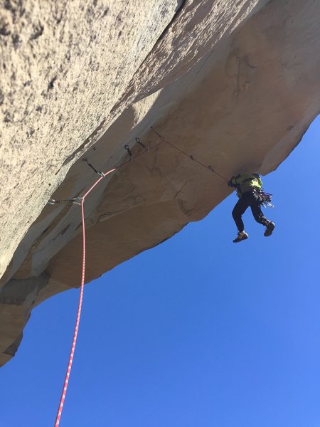 David Katz leading the bolt ladder on Rocky Peak, Simi Valley