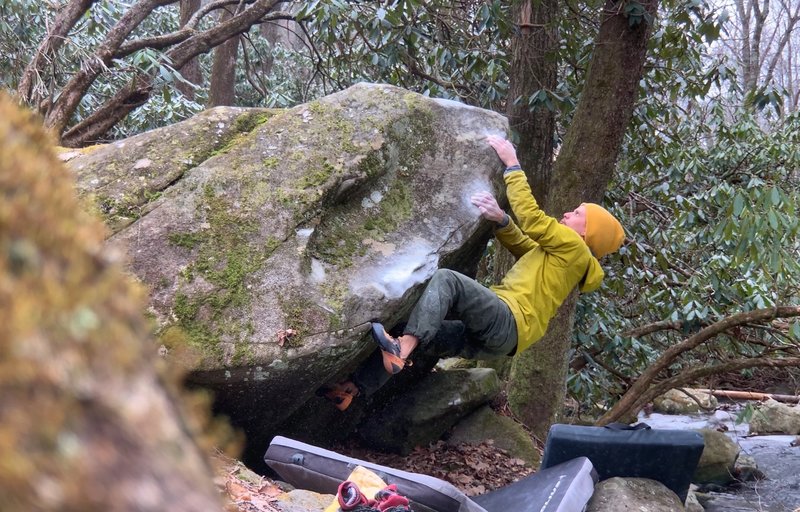 Fun slopers on a short arete