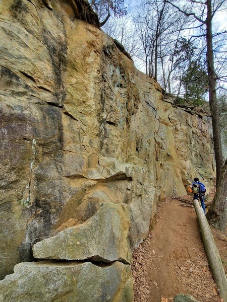 The classics of the quarry (fish eye lens doesnt do the height justice). These walls are easily 40+ feet.