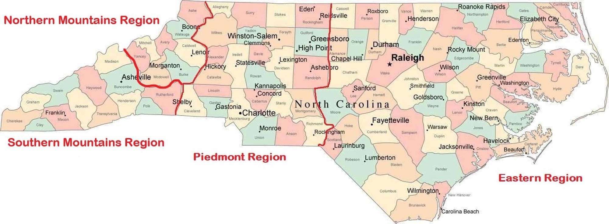 NC Region Breakdown