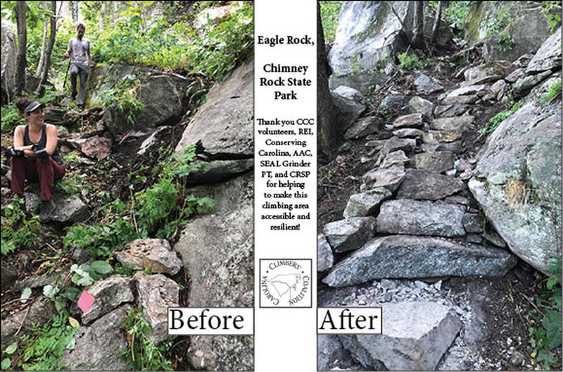 Sustainably built trail with land owner approval= NEW ACCESS at Eagle Rock.