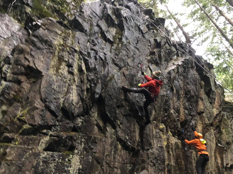No crampons, very tricky!