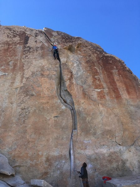 Enjoying the top of this stellar crack!