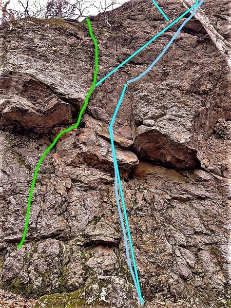 Symbolic 7 follows the light blue line up & to the right. Light green **r**?~"Dancing Bear" to "The Whoopee" finish
<br>
(L.blue, crossing high)