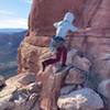 coyote tower jump! <br>
much more mild compared to the mace jump (except for the choss you have to climb after!)...<br>
photo my zachary dreher