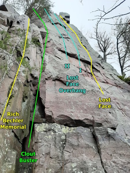 Lost Face left side routes