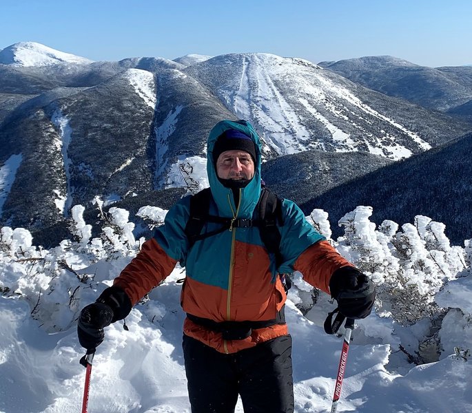 My first 46 in the Adirondacks was Wright Peak back in 1982. Here is a photo 38 years later back on Wright Peak. Mnt. Marcy is in the top left and the new slides over the Colden Trap Dike are directly over my head. The 1982 photo is on this site too..