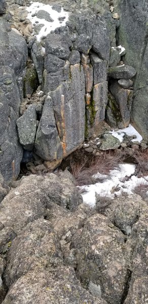 the view off the top of the 4 bolts found at the north side of the grotto