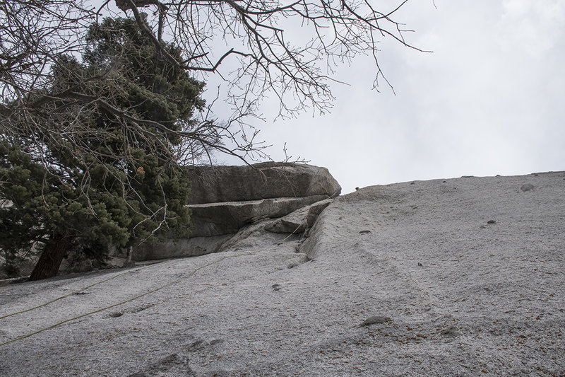 Western edge of the Water front. The rope is on the 5.9+ "Unknown" Route.