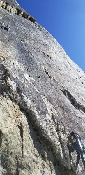 First 2 bolts at the starrt of the second pitch of The Pike