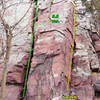 Right-most climbs on Balanced Rock wall