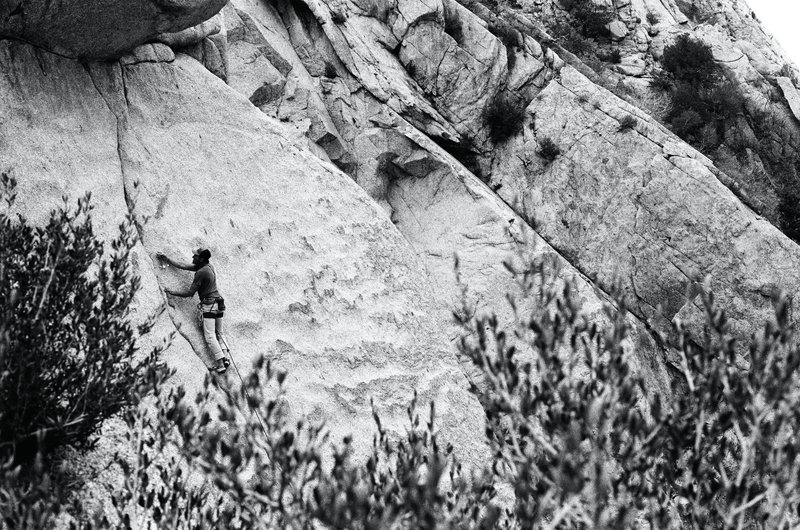 Unknown Climber working the section below the roof.