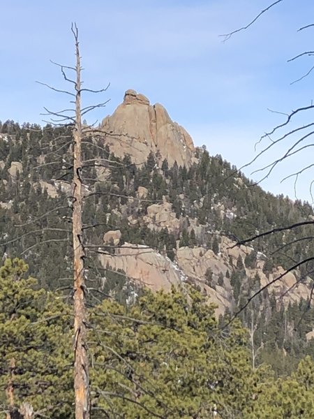 The rock from the trailhead.