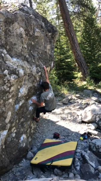 Just after moving off of the large side-pull