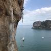 A photo from up on the Thaiwand Wall on Railay.  Photo by Brett Christian