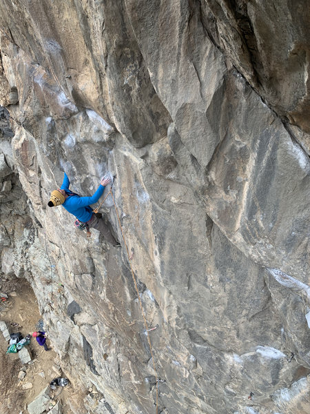 Midway into the crux.