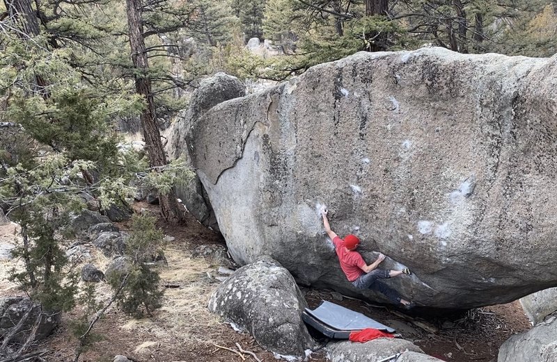 Start of the crux on Airstream.
