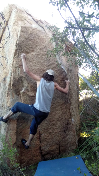 Crux move to the top.