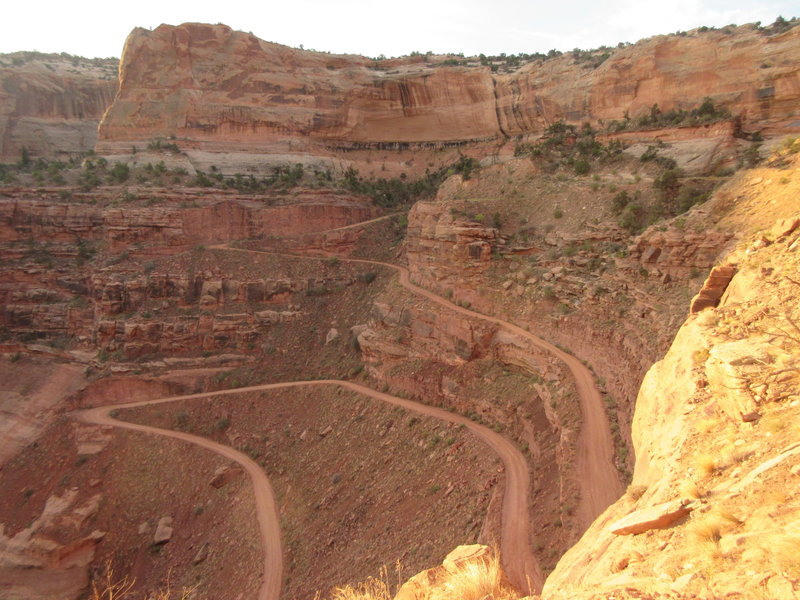 White Rim access road - WAY scarier than the climbing