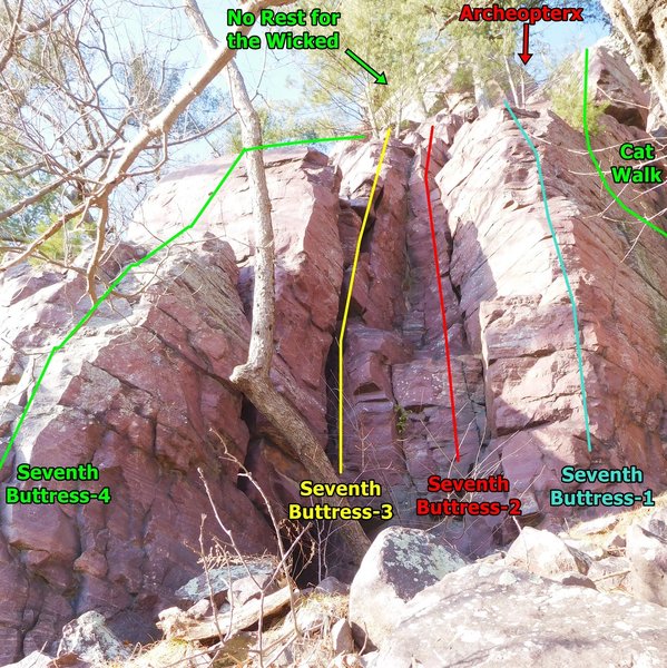 The right side of the Seventh Buttress area.