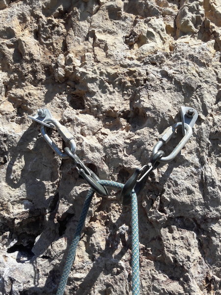 Upgraded anchors hooks compliments of American Safe Climbing Association.
<br>
<br>
Donate at www.safeclimbing.org.