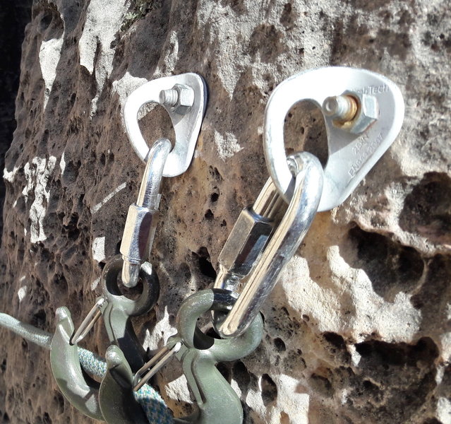 Upgraded anchors hooks compliments of American Safe Climbing Association.<br>
<br>
Donate at www.safeclimbing.org.