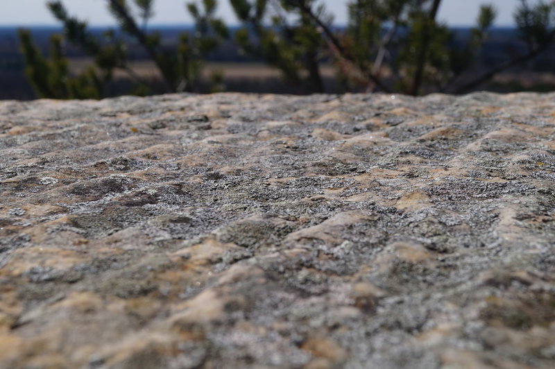 Ripples in the sandstone. The upper layers of rock here ...