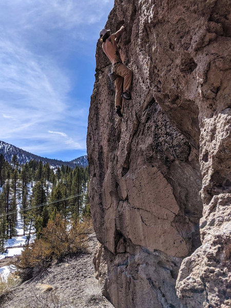 At the hueco near the top of the Undercling Problem.