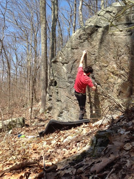 Sticking the catch on How Should I Feel Today (V3?) somewhere on the hillside