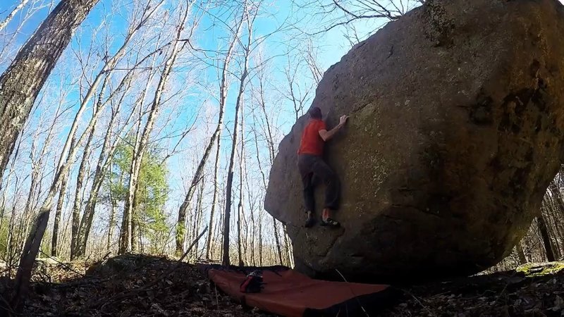 Reaching for it.