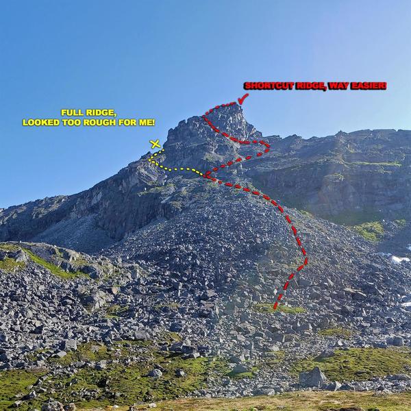 Southwest Ridge variant.  Maybe the easiest way up Pinnacle (4th/easy 5th)