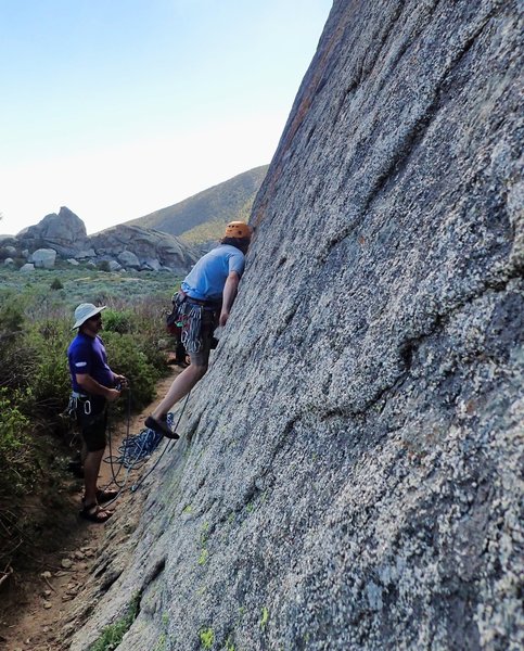 Delicate, steep friction at the start.