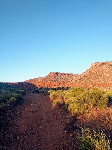 View of the tee pee area just as you come over the hill. This area stays in the shade in the morning longer than most.