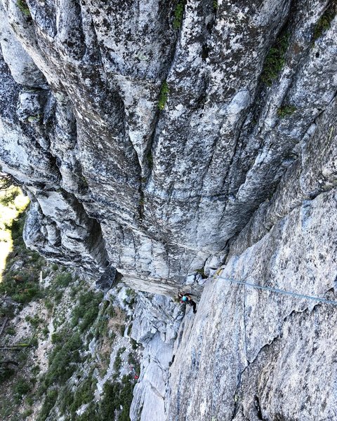Chrissy following the amazing second pitch of Hospital Corner last July.