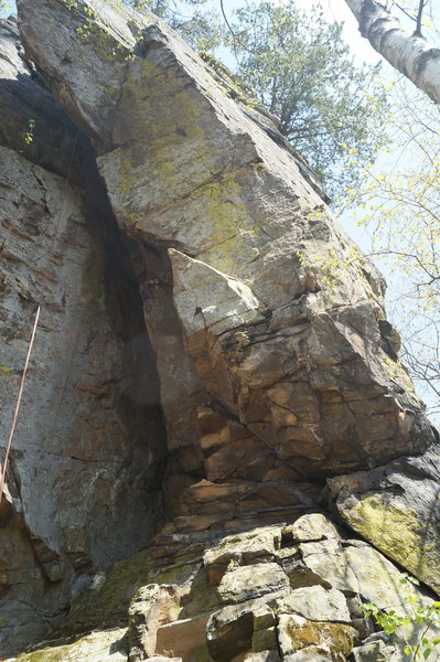 The flaring chimney, to be climbed with flair.