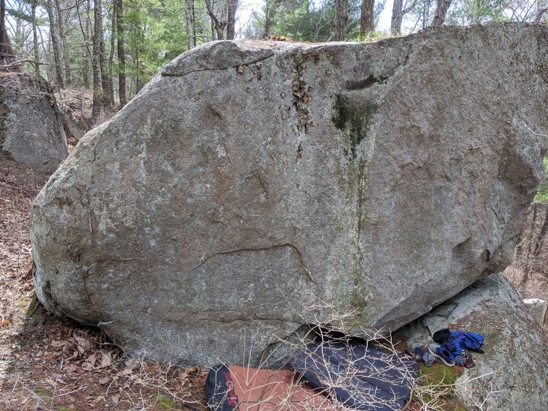 The upper face of Renaissance Boulder.