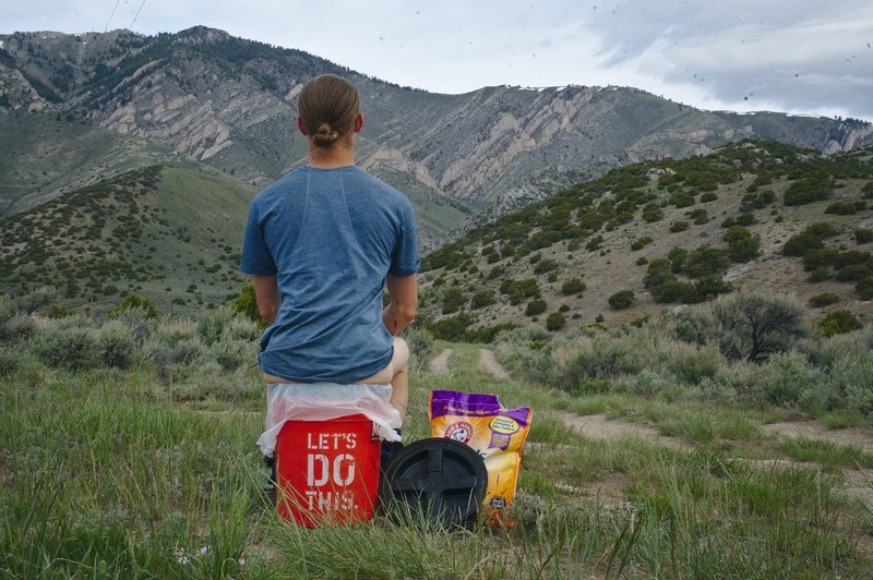 5 Gallon Bucket + Gamma Seal Lid + Kitty Litter = An Elegant Morning Excretion. Pack out your crap.