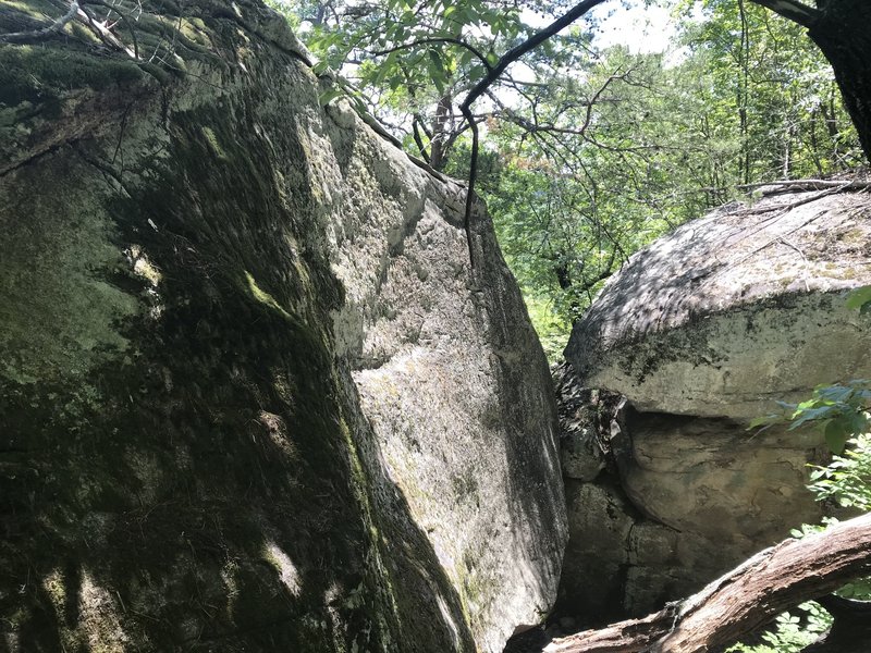 Climbing in Big Rock Boulders, Big Rock Mountain