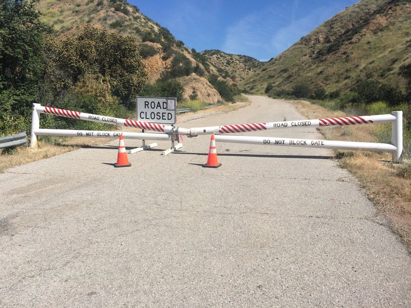 Area Closed - Rush Canyon Road, access road to Texas Canyon, gate locked.