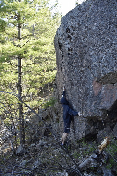 Crazy clean face. Something sweet should go up on this thing. Potential to start several feet down and left of Mike.