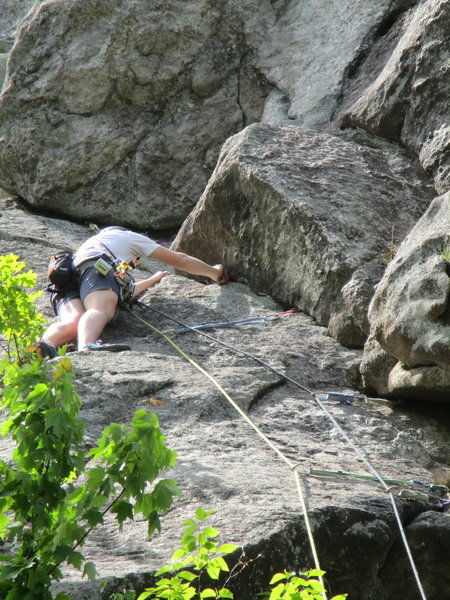 Alec just before the belay