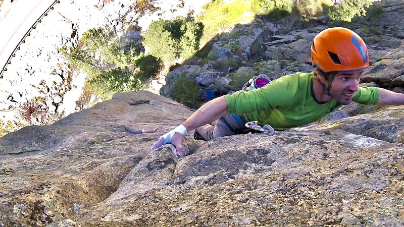 Andy Whitty bears down through the crux.