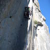 Mike Nicholson leading (p2) on the Prow.  (Oct 2012)