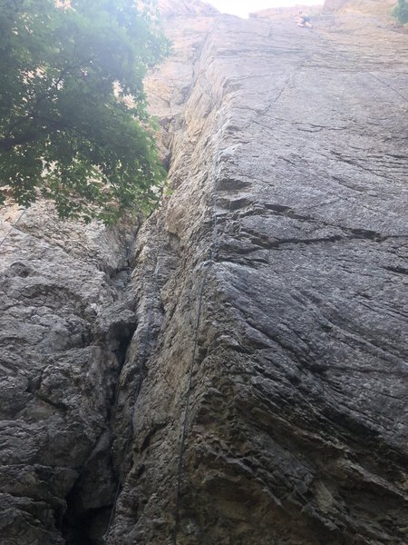A good view of the Italian Arete directly from the bottom!