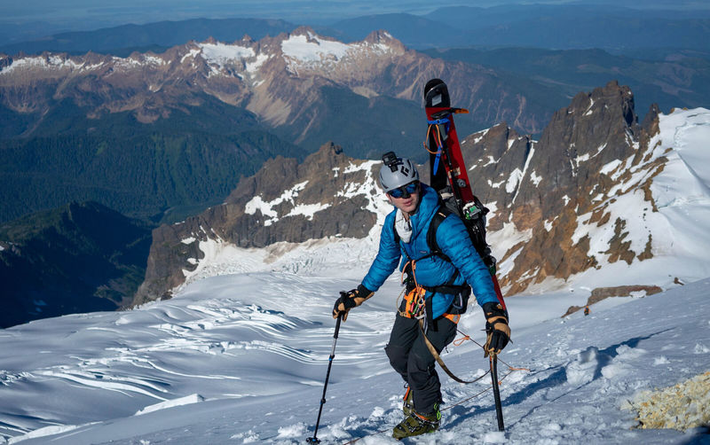 Myself on the Easton Glacier (photo by Thor Retzlaff).