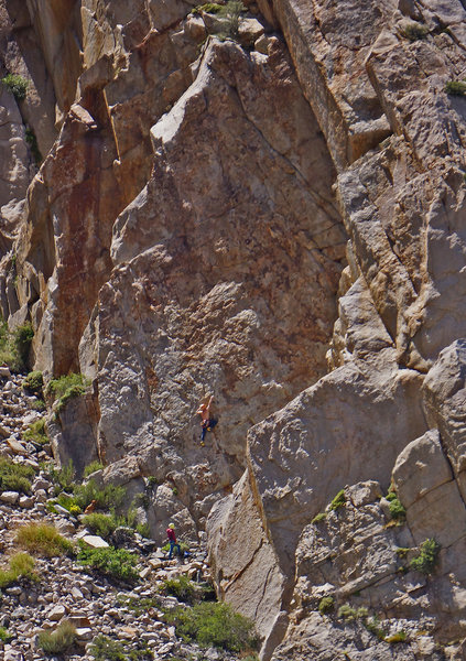unknown climber on 'orange crush'